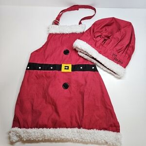 St. Nicholas Square Children's Santa Claus Apron and Chef's Baker Hat One Size